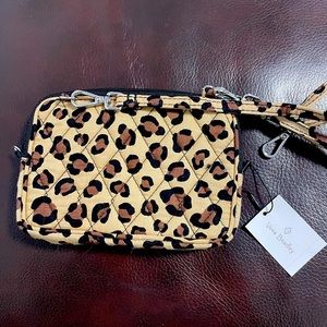 Vera Bradley Leopard On the Square Wristlet